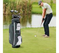 Costway Borsa da golf leggera con tracolla 7 tasche con cerniera, Borsa per carrello da golf portatile con 14 divisori