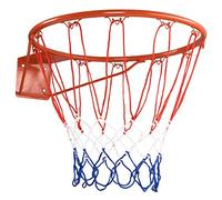 COSTWAY Canestro Basket da Muro, con Anello in Metallo, Rete in Nylon e Viti, Canestro da Pallacanestro da Interno ed Esterno, 46 x 46 cm