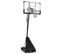 COSTWAY Canestro da Basket per Adulti, Canestro da Basket da Esterno ed Interno Regolabile 150-365 cm con Tabellone in PC, Ruote, Asta e Base Riempibile
