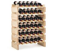 COSTWAY Cantinetta Portabottiglie Vino in Legno di Pino, Portabottiglie per Vino con 6 Ripiani, per 36 Bottiglie, per Cucina, Bar e Cantina (36 Bottiglie)