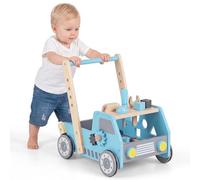 COSTWAY Carrello Primi Passi Legno Bambini, Giochi Montessori 12+ Mesi