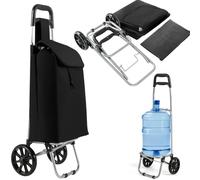 COSTWAY Carrello Spesa Pieghevole, Trolley Portaspesa con 2 Ruote Impermeabile e Leggero, Carico massimo 35 kg, 35L, 90 x 34 x 28 cm