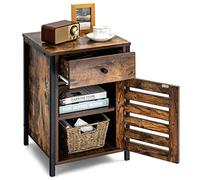 COSTWAY Comodini, Legno, Marrone Rustico, 40 x 40 x 60 cm