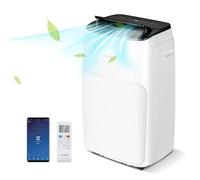 COSTWAY Condizionatore Portatile Caldo e Freddo, 14000BTU/4,1kW, 4 in 1 con Raffreddamento, Riscaldamento, Ventola, Deumidificazione, 24H Timer, R290 (14000BTU|28m²+|Pro)