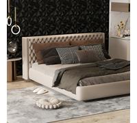 Costway Confezione da 40 pezzi di pannelli murali 3D in PVC per pittura e taglio fai-da-te, Pannelli quadrati adesivi Nero