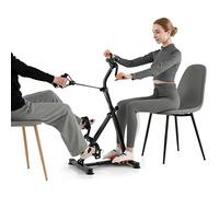 COSTWAY Cyclette a Pedali, Macchina per Fitness Mani, Braccia, Gambe e Ginocchia con Massaggio e Monitor LCD, Altezza e Lunghezza Regolabili