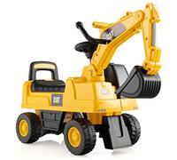 COSTWAY Escavatore Giocattolo Cavalcabile con Benna da Scavo Girevole | Ruspa per Bambini con Clacson e Spazio di Archiviazione Nascosto, Regalo per Bambini 1-3 Anni, Giallo
