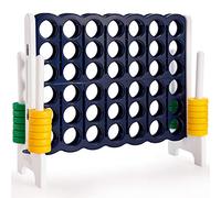 COSTWAY Forza Quattro da Interno ed Esterno da 104 cm, Forza 4 per Bambini ed Adulti con 42 Piedine, Gioco Educativo per Feste e Vacanze