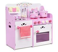 COSTWAY Giocattolo da Cucina per Bambini, Giocattolo Cucina a Tema Fragole, 63 x 30 x 60 cm