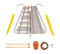 COSTWAY Glockenspiel a 29 Note, Xilofono da Marcia in Alluminio con Maniglia Regolabile, 2 Bacchette e Cinture, Set Strumento a Percussione Portabile per Adulti e Principianti