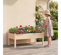 Costway Letto da giardino rialzato con gambe per verdure fiori erbe, Kit da giardinaggio da esterno e interno per balcone Naturale
