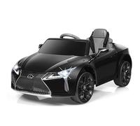 COSTWAY Lexus Auto Elettrica per Bambini, Macchina Elettrica Cavalcabile con Telecomando Luci LED Luminose Musica e Storie, 3-5 km/h, per Bambini 37-96 Mesi (Nero)