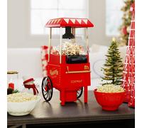 Costway Macchina per popcorn 1200w con misurino da 67 ml per chicchi di mais, Macchina per pop corn ad aria calda design retro e portatile