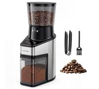 COSTWAY Macina Caffè Elettrico, con 60 Livelli di Macinatura, Macinacaffè con Dispaly e Timer, 150 W, Capacità 1-8 Tazze, Coffee Grinder Professionale e Compatto per Casa e Ufficio