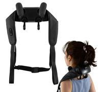 COSTWAY Massaggiatore Cervicale Shiatsu con Massaggio Profondo 4D | Massaggiatore per Collo e Spalle Portatile senza Fili con 2 Livelli di Calore e Funzione Timer