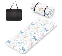 COSTWAY Materasso Futon Pieghevole, Materasso Portatile con Sacca da Trasporto per Camping, Materasso da Terra con Copertura Lavabile (Colorato,200 x 90 cm)