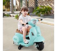 Costway Moto elettrica per bambini con faro a led e suono di clacson, Veicolo elettrico per ragazzi e ragazze Blu