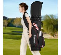 Costway Organizzatore portatile per mazze da golf con tasca frigo per uomo e donna, Borsa da golf per carrello con 14 scomparti Nero