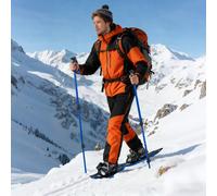 Costway Paio di racchette da neve con bastoncini da trekking, Paio di racchette da neve kit in alluminio per ogni terreno Blu