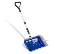 COSTWAY Pala da Neve Portatile, 122 cm Badile da Giardino Staccabile con Manico Ergonomico a D e Raschietto per Ghiaccio in Alluminio, per Vialetto e Auto (Blu + Argento)