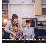 Costway Pianoforte digitale a 88 tasti portatile per bambini con borsa, Tastiera elettronica con 128 toni Nero