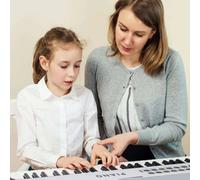Costway Pianoforte elettronico pieghevole a 88 tasti con midi, Piano digitale con 150 canzoni demo e borsa per bambini e adulti Bianco