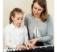 Costway Pianoforte elettronico pieghevole a 88 tasti con midi, Piano digitale con 150 canzoni demo e borsa per bambini e adulti Nero