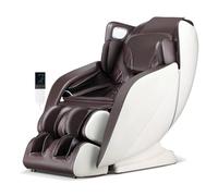 COSTWAY Poltrona Massaggiante, Sedia da Massaggio con 12 Modalità, 6 Tecniche di Massaggio, Stretch Thailandese e Guida SL, Poltrona Relax con Telecomando per Tutto il Corpo (Marrone)