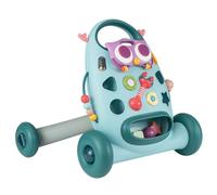 COSTWAY Primi Passi per Bambini, Girello Neonato con Giocattoli Montessori, Camminatore Educativo con Musica e Luci, Spazio di Conservazione, per Bambini 6-36 Mesi (Blu)