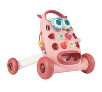 COSTWAY Primi Passi per Bambini, Girello Neonato con Giocattoli Montessori, Camminatore Educativo con Musica e Luci, Spazio di Conservazione, per Bambini 6-36 Mesi (Rosa, 57 x 42 x 45,5 cm)