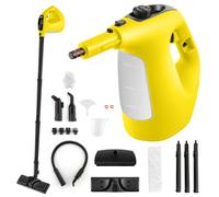 Costway Pulitore a vapore portatile da 1500w con vapore continuo serbatoio d'acqua da 400ml, Pulitore a vapore pressurizzato Giallo