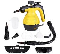 COSTWAY Pulitore Vapore 350 ml, Pulitore a Vapore Portatile Multiuso 3 Bar, con 9 Accessori (Giallo)