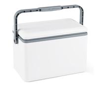 COSTWAY Raffreddatore Rigido Portatile 12L, Ghiacciaia Isolata con Impugnatura Facile da Afferrare, Mantiene il Ghiaccio per 3 Giorni, per Campeggio, Picnic e Pesca (Bianco)