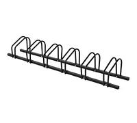 COSTWAY Rastrelliera per Biciclette, Portabiciclette Parcheggio Organizzatore per 4/5/6 Bici, Parcheggio per Biciclette, Telaio d'Acciaio (Nero, 6 Bici)