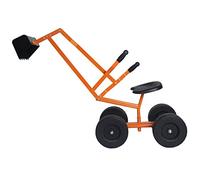 COSTWAY Ruspa Cavalcabile per Bambini, Escavatore Giocattolo Metallico con 4 Ruote, Rotazione di 360°, Carico 50 kg, Regalo per Bambini 3 Anni+, 106x28x35 cm, Giallo (Stile 3)