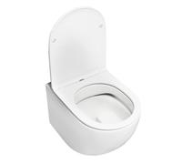 COSTWAY Sanitari Bagno a Muro, Sanitari Bagno Sospeso con Sistema di Doppio Scarico, Meccanismo di Chiusura Ammortizzata e Accessori di Montaggio, Facile da Pulire