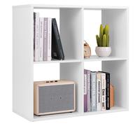 COSTWAY Scaffale Multiuso con Retro Aperto, Mobiletto Espositore Moderno a 2/3/4/6 Cubi con Kit Anti-Ribaltamento, Libreria Autoportante per Camera da Letto Soggiorno Studio (4 cubi)