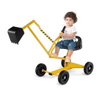 COSTWAY Scavatore di Sabbia per Bambini, Giocattolo Escavatore per Sabbiera con Controlli a 2 Mani Pala Flessibile, Sedile Rotabile a 360°, 4 Ruote, Ideale per Bambini 3 Anni+