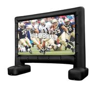 COSTWAY Schermo Proiettore Gonfiabile 16:9, Schermo Gonfiabile per Esterni con Soffiatore, Schermi di Proiezione con Borsa per Trasporto e Picchetti, 257 x 144 CM (Modello 1)