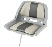 COSTWAY Sedia da Barca Pieghevole, Sedia con Schienale Basso con Cuscini Imbottiti in PVC, Telaio in PP, Bulloni di Fissaggio, Sedia Impermeabile per Barca da Pesca, Barca Turistica, 57 x 51 x 35 cm