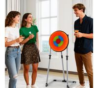 Costway Set 4 in 1 arco e frecce per bambini e adulti, Set da gioco con asce da lancio per interno ed esterno Arancione