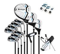 Costway Set completo di mazze da golf da uomo con sacca a treppiede, Include driver #1 da 460CC e putter e copriteste Bianco