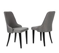 COSTWAY Set di 2 Sedie da Pranzo, Sedie da Pranzo con Solida Struttura di Metallo e Schienale Ergonomico, Sedie Comode per Sala da Pranzo Cucina Ristorante, Capacit?di Carico: 120 kg
