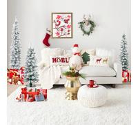 Costway Set di 3 Alberi di Natale artificiali da 90/120/150cm, Alberi di Natale innevati con 120/140/160 punte di rami