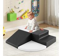 Costway Set di blocchi in schiuma con velcro per arrampicarsi e gattonare per bambini, Set di blocchi morbidi per lo sviluppo dei bambini Bianco
