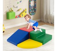 Costway Set di blocchi in schiuma con velcro per arrampicarsi e gattonare per bambini, Set di blocchi morbidi per lo sviluppo dei bambini Oro