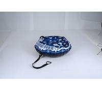 COSTWAY Slittino Gonfiabile da Neve, Ciambella da Neve Resistente con Cinghia di Traino Rimovibile, Fondo Rinforzato, Valvola 3-in-1 e Maniglie, Slitta Gonfiabile per Bambini e Adulti (Blu)