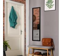 Costway Specchio a tutta lunghezza sopra la porta con ganci per la porta, Specchio per camera da letto soggiorno Nero