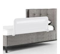 COSTWAY Sponda da Letto per Bambini 100/120 cm, Barriera Pieghevole per Letto, con Cintura di Sicurezza, Sponda di Sicurezza per Bambini, per Letti Singoli, Doppi, 100/120 x 41 x 42 cm (100 cm,Bianco)
