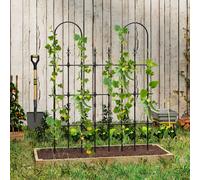 Costway Supporto da giardino per piante rampicanti, Arco da giardino per rose 146 cm x 186 cm